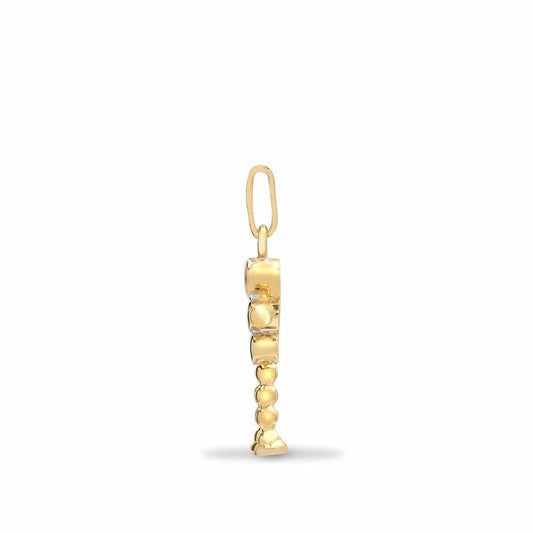 9ct Gold  0.05ct Diamond Corndolly Boy Stick Man Figure Charm Pendant - 9P077