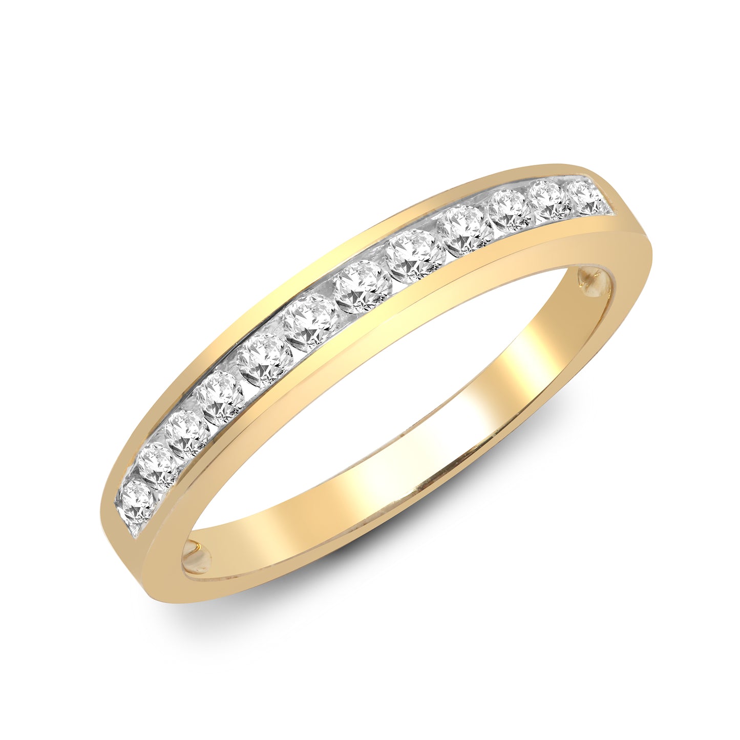 9ct Gold  0.35ct Diamond Dainty Band Eternity Ring 3.5mm - 9R029