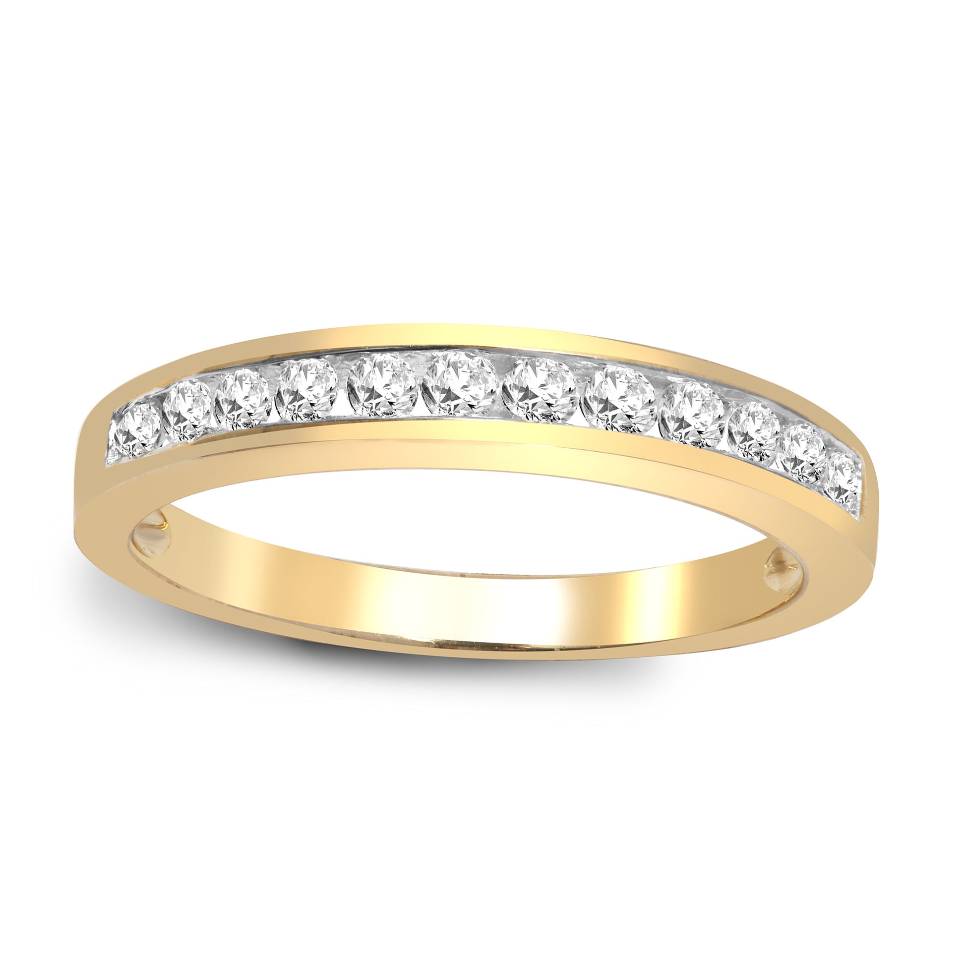 9ct Gold  0.35ct Diamond Dainty Band Eternity Ring 3.5mm - 9R029