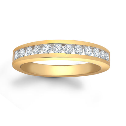 9ct Gold  0.5ct Diamond Dainty Band Eternity Ring 4mm - 9R031