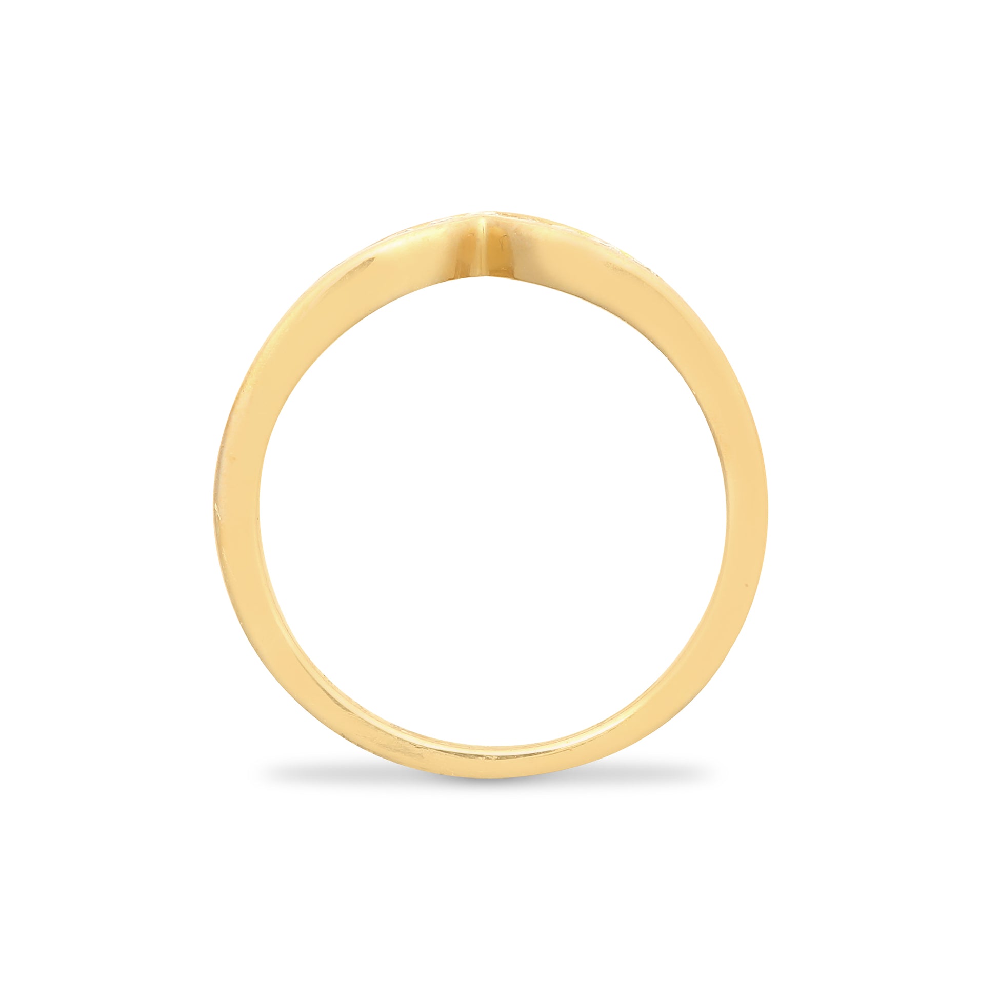 9ct Gold  0.15ct Diamond Wishbone Eternity Ring 4.5mm - 9R043