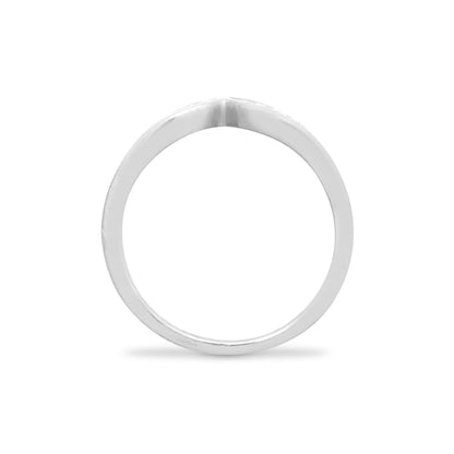 9ct White Gold  0.15ct Diamond Wishbone Eternity Ring 4.5mm - 9R044