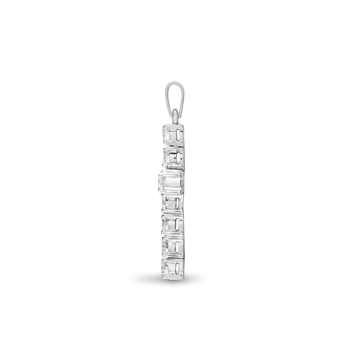 9ct White Gold  1.00CT Diamond Eternity Cross Pendant - 9X025