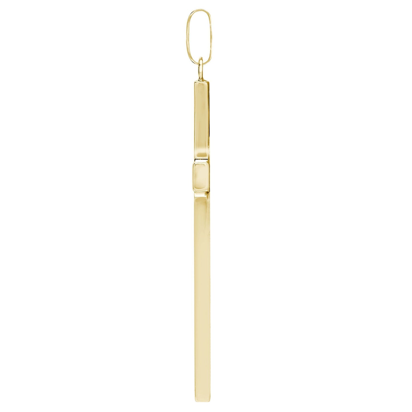 9ct Gold  0.1ct Diamond Minimalist Solitaire Cross Pendant - 9X089