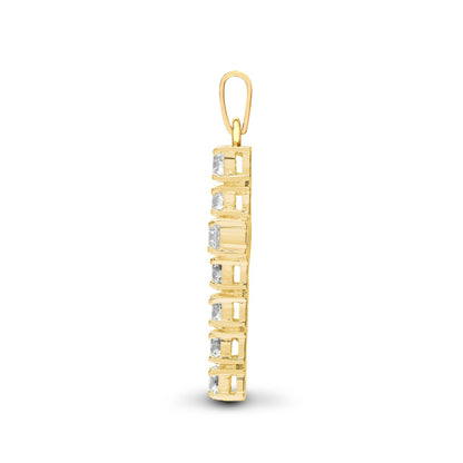 9ct Gold  2.00CTS Diamond Eternity Cross Pendant - 9X096