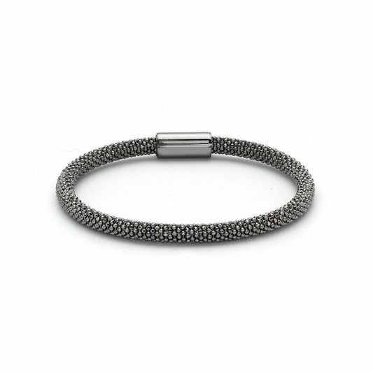 Sterling Silver  Beaded Magnetic Popcorn Bracelet - ABB026A