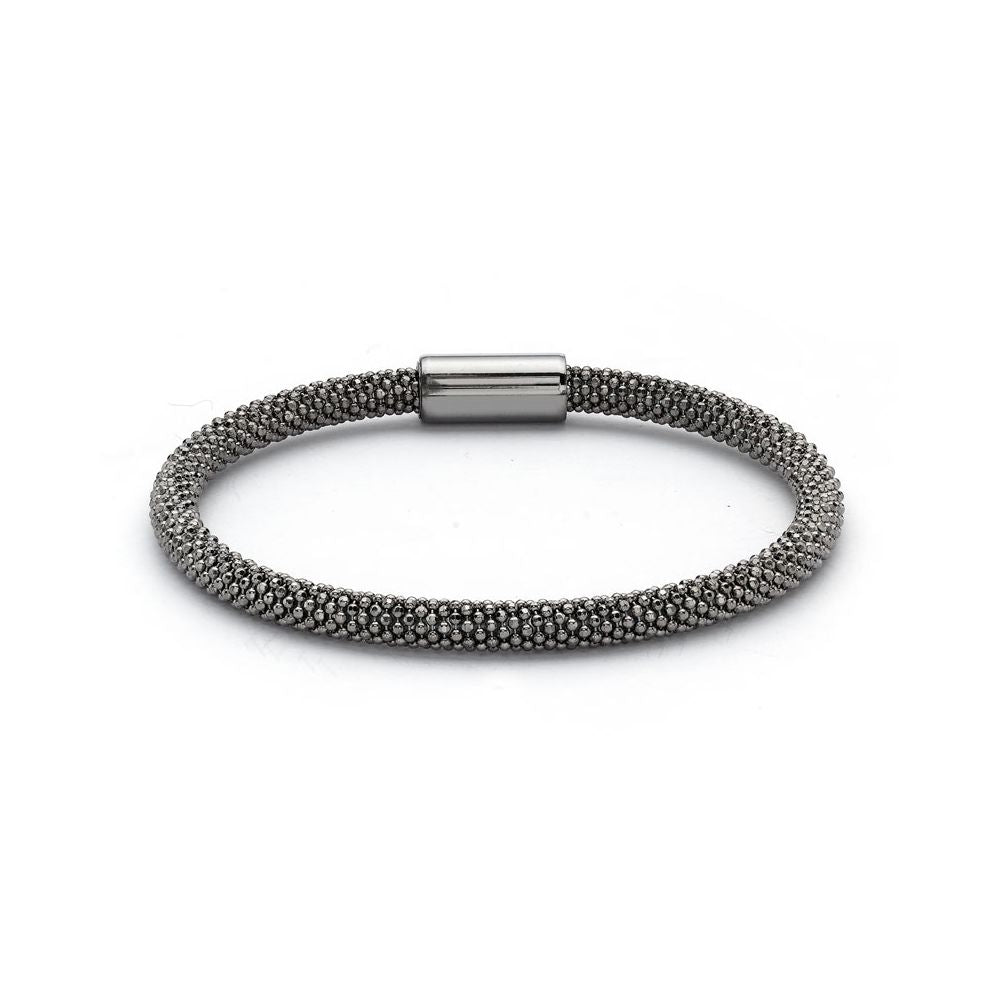 Sterling Silver  Beaded Magnetic Popcorn Bracelet - ABB026A