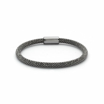 Sterling Silver  Beaded Magnetic Popcorn Bracelet - ABB026A