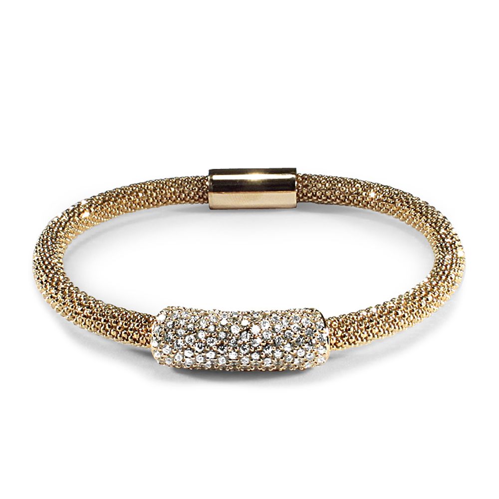 Sterling Silver  CZ Gilded bead set  Popcorn Bracelet - ABB057