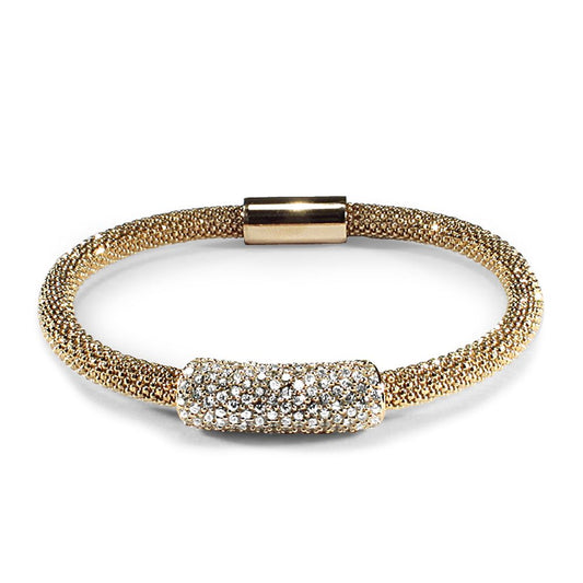 Sterling Silver  CZ Gilded bead set  Popcorn Bracelet - ABB057