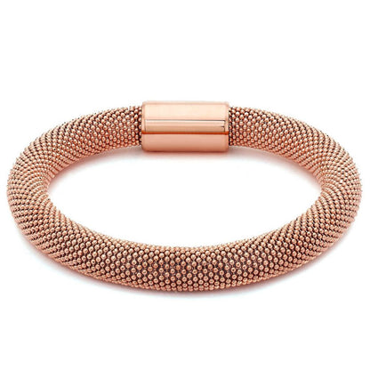 Sterling Silver  Beaded Magnetic Popcorn Bracelet - ABB108B