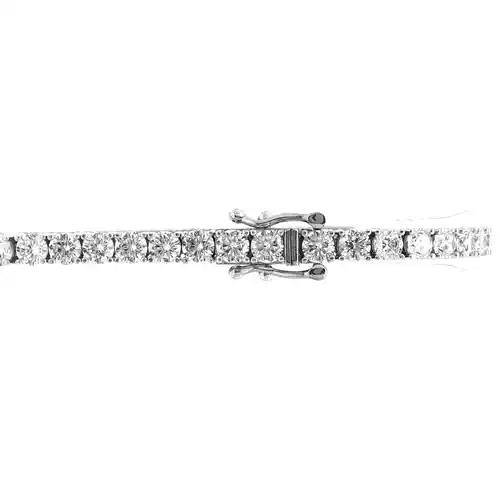 Sterling Silver  CZ Claw set Tennis Bracelet 3.2mm 5.00CTS - ABB115A