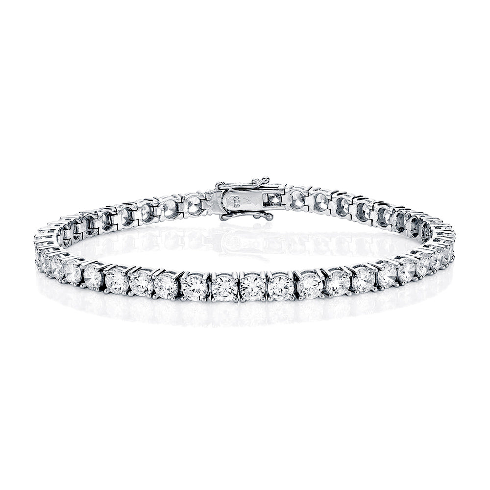 Sterling Silver  CZ Claw set Tennis Bracelet 3.5mm - ABB115A