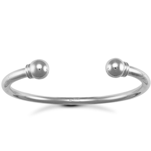 Sterling Silver  Torque Mens Bangle Bracelet 5mm - ABG017