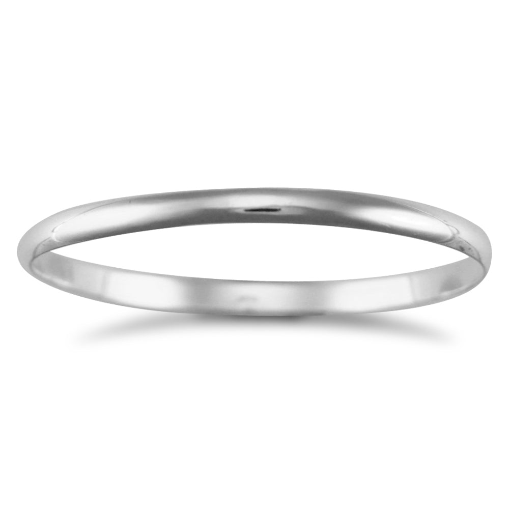 Sterling Silver  D shape slave Ladies Bangle 5mm - ABG023