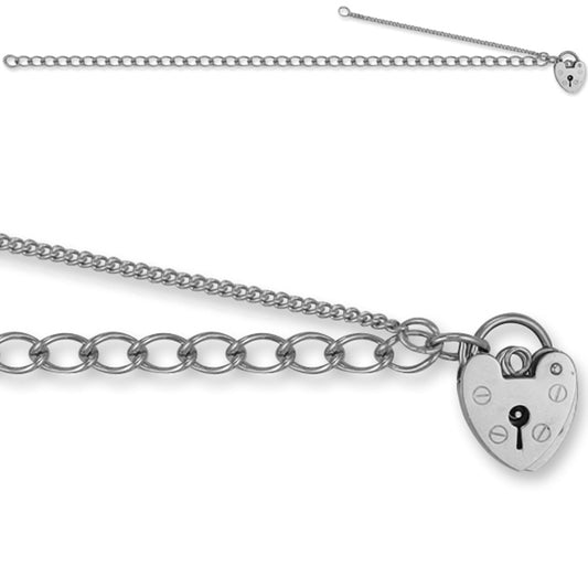 Sterling Silver  charm  Charm Bracelet - 3mm gauge - ACB001