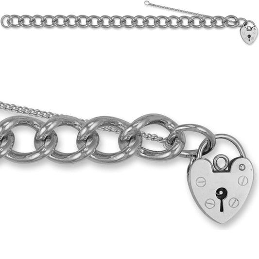 Sterling Silver  charm  Charm Bracelet - 10mm gauge - ACB010