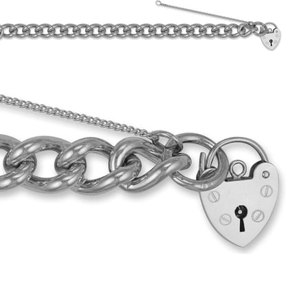 Sterling Silver  charm  Charm Bracelet - 11mm gauge - ACB011