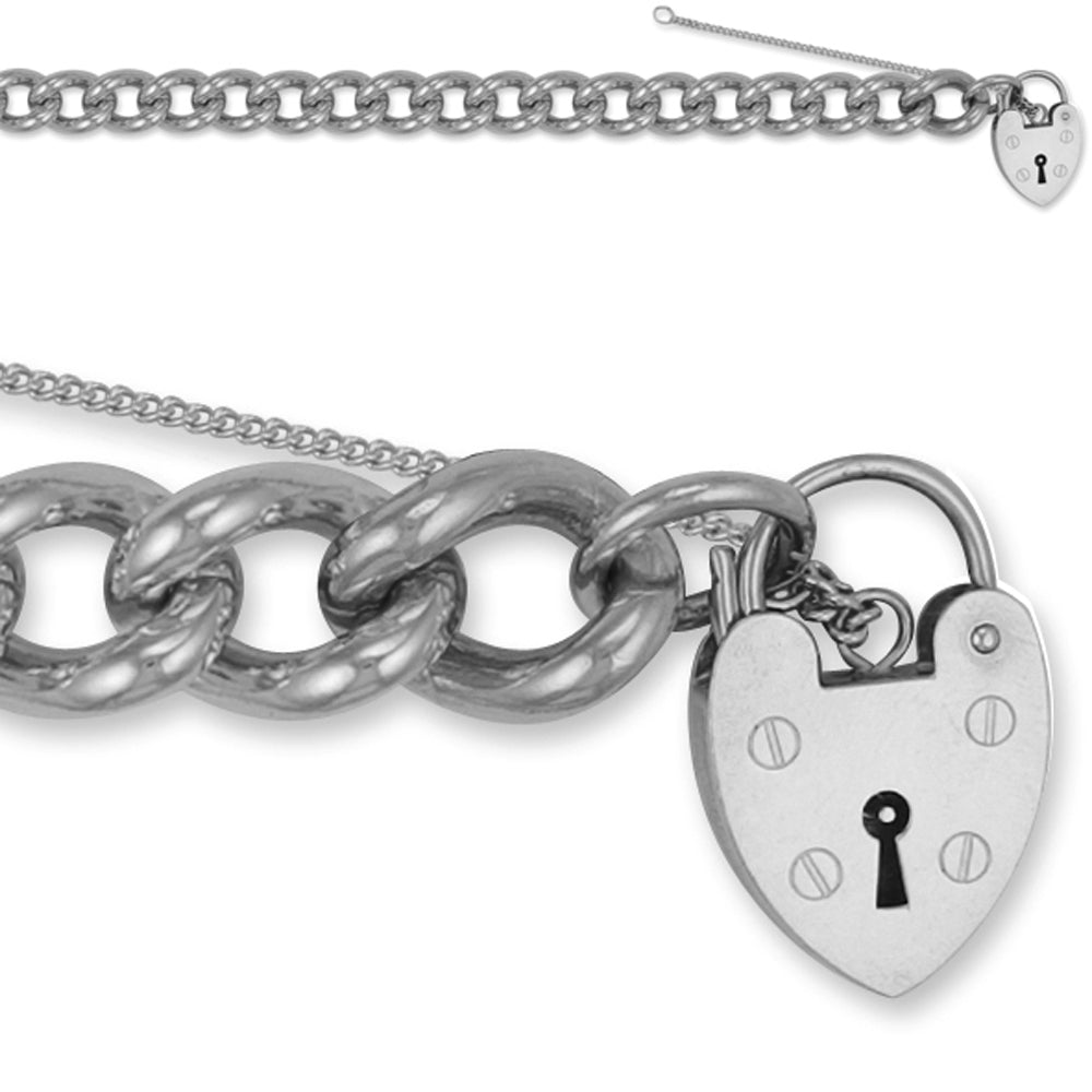 Sterling Silver  charm  Charm Bracelet - 12mm gauge - ACB012