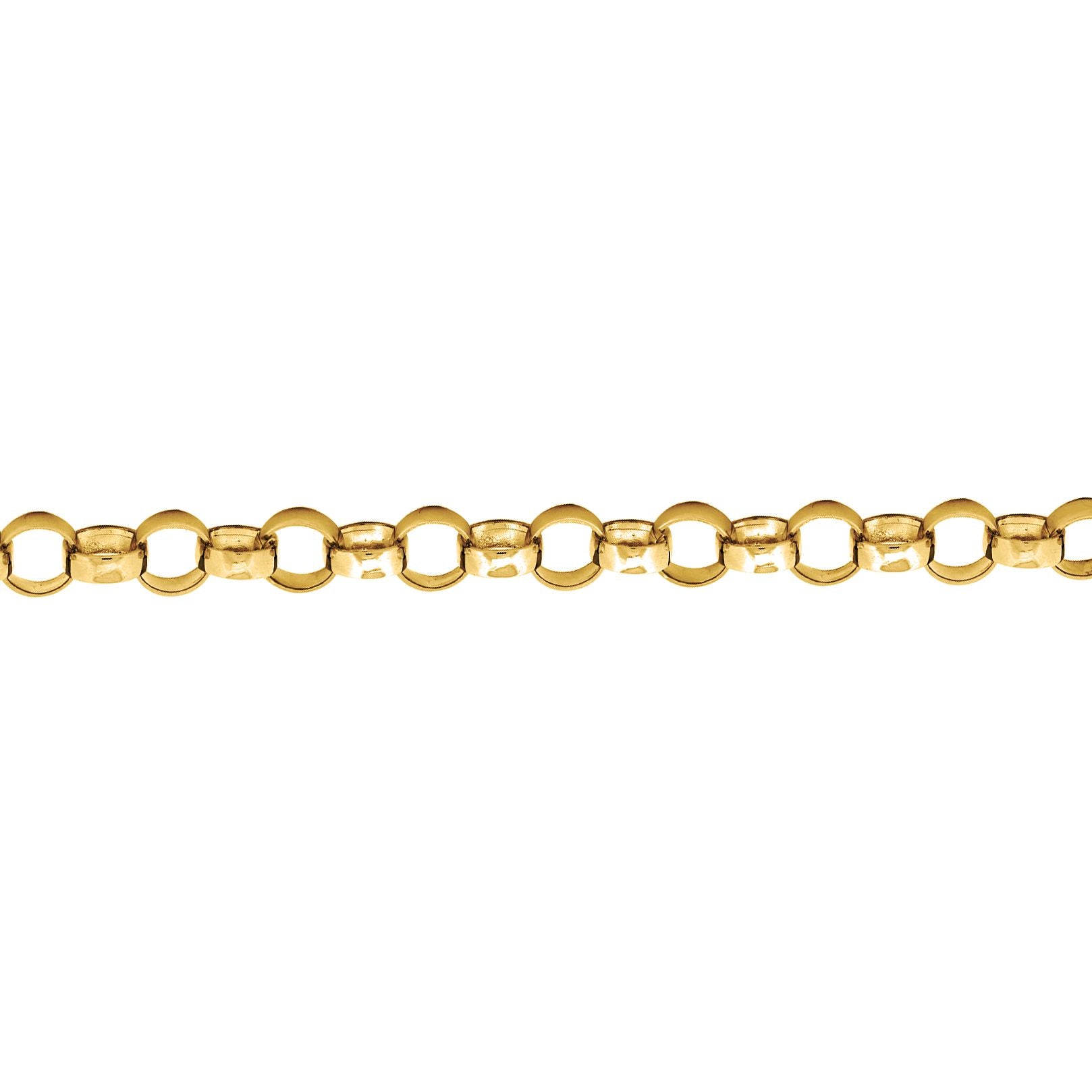 Mens Gold Plated Silver  Plain Belcher Bracelet 9mm 8.5" - ACN002H