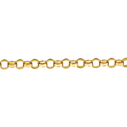 Mens Gold Plated Silver  Plain Belcher Bracelet 9mm 8.5" - ACN002H