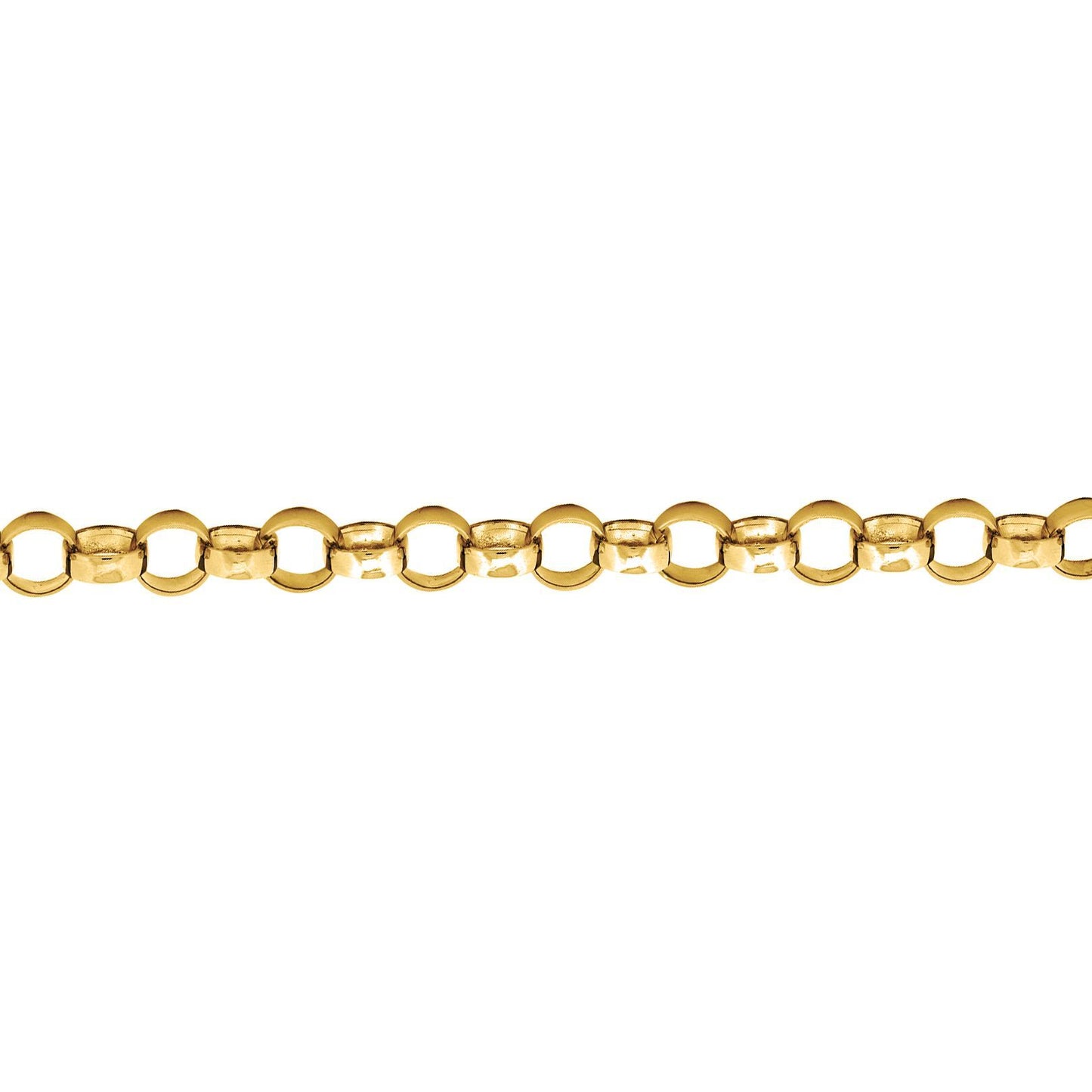 Mens Gold Plated Silver  Plain Belcher Bracelet 9mm 8.5" - ACN002H
