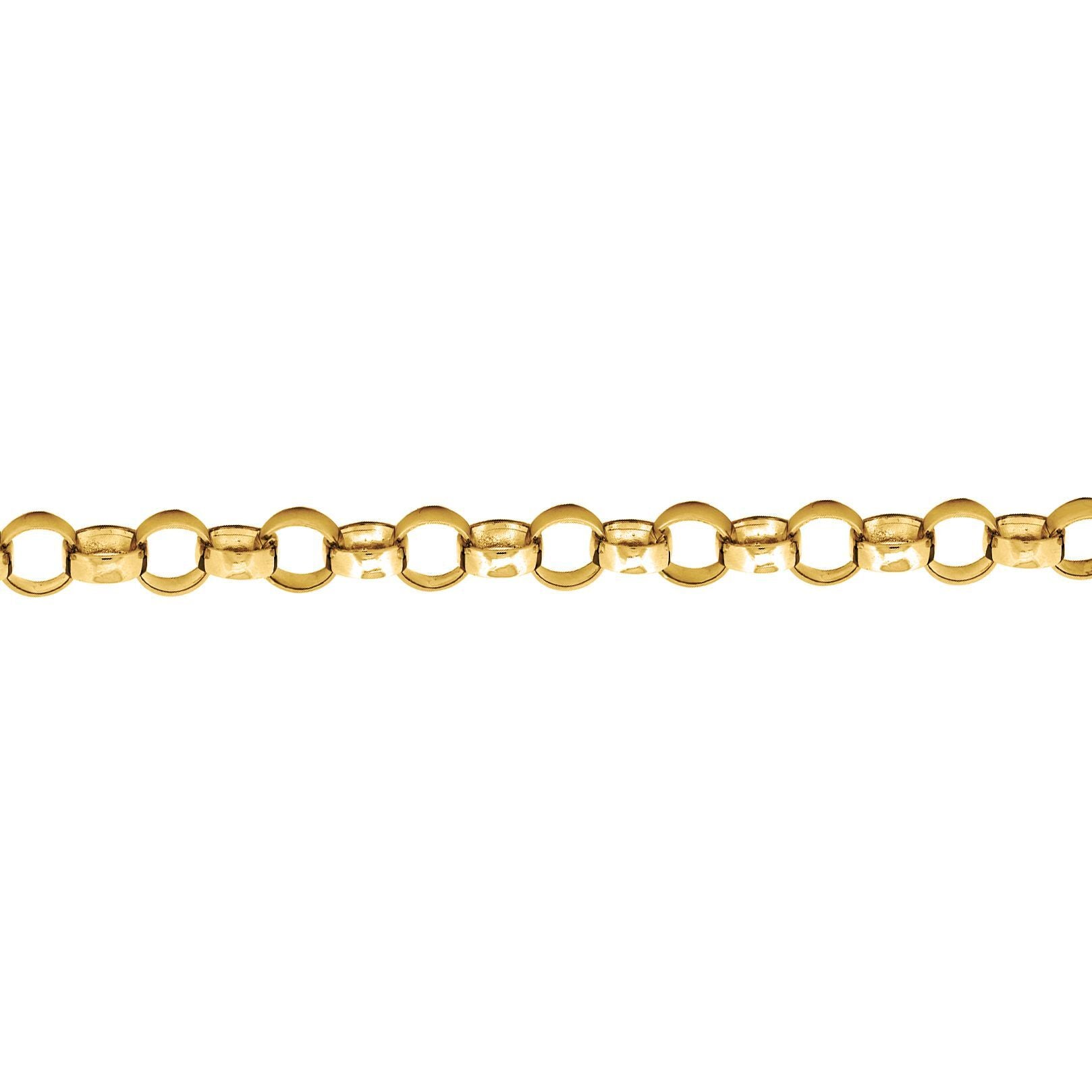 Mens Gold Plated Silver  Plain Belcher Bracelet 9mm 8.5" - ACN002H