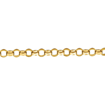Mens Gold Plated Silver  Plain Belcher Bracelet 9mm 8.5" - ACN002H