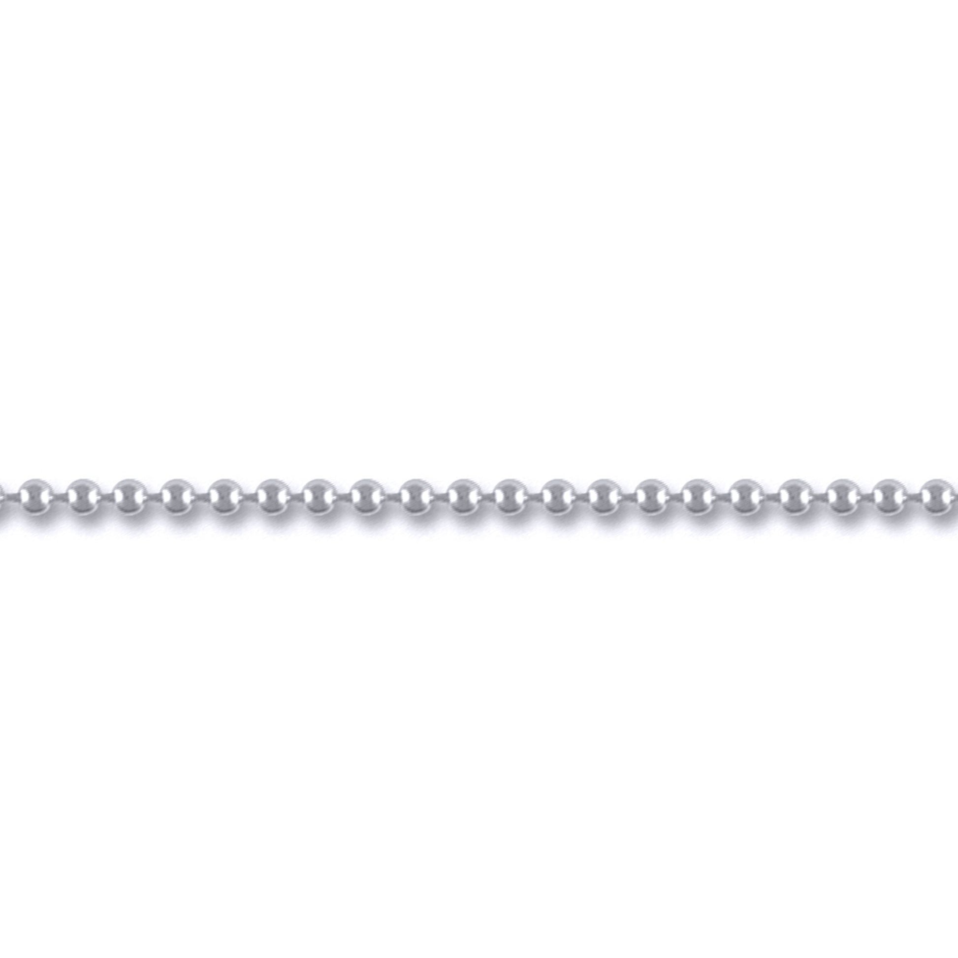 Sterling Silver  2.5mm Gauge Bead Chain Bead Chain Necklace - ACN005B