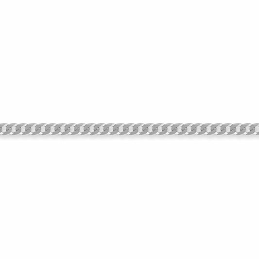 Sterling Silver  3mm Gauge Chain Curb Bracelet 7.5 inch - ACN006A
