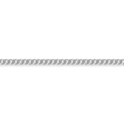 Sterling Silver  3mm Gauge Chain Curb Bracelet 7.5 inch - ACN006A