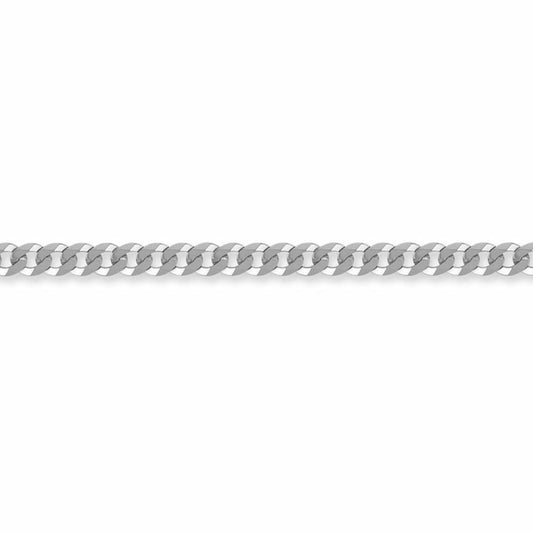 Sterling Silver  4mm Gauge Chain Curb Bracelet 8.5 inch - ACN006B