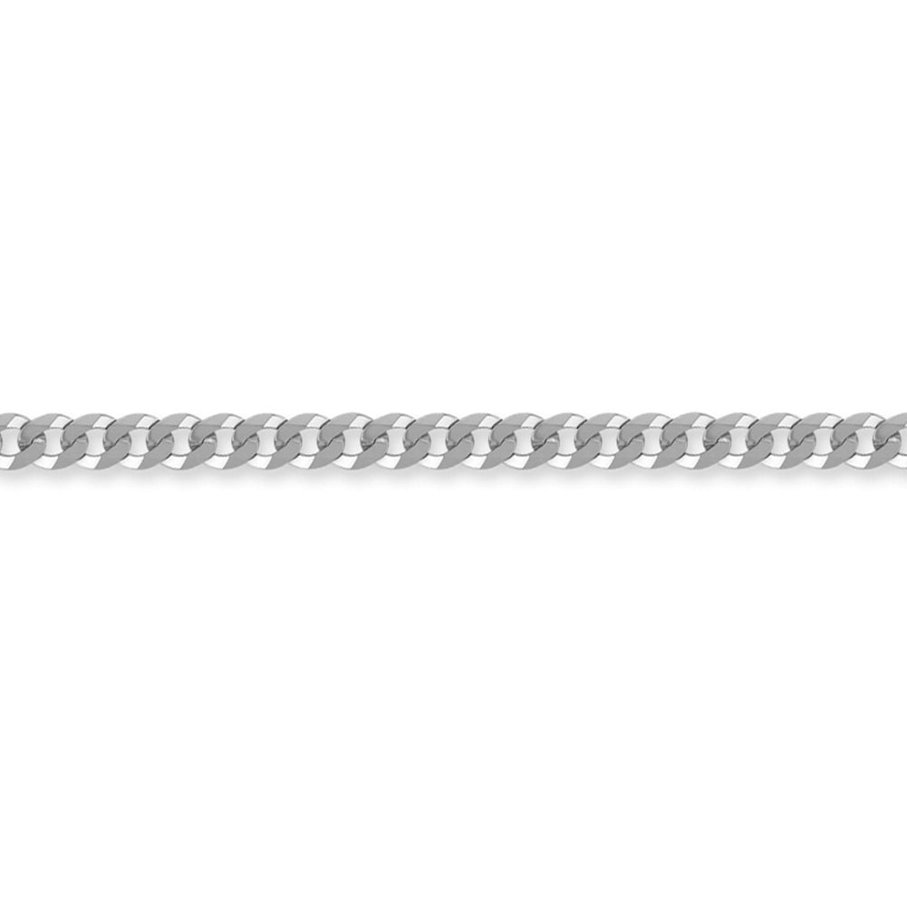 Sterling Silver  4mm Gauge Chain Curb Bracelet 7.5 inch - ACN006B