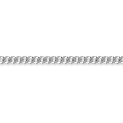 Sterling Silver  4mm Gauge Chain Curb Bracelet 7.5 inch - ACN006B