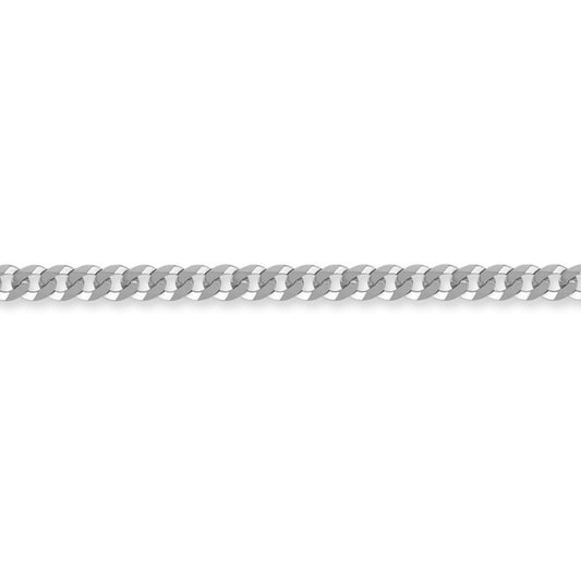 Sterling Silver  4mm Gauge Chain Curb Bracelet 7.5 inch - ACN006B