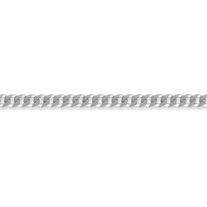 Sterling Silver  4mm Gauge Chain Curb Bracelet 7.5 inch - ACN006B