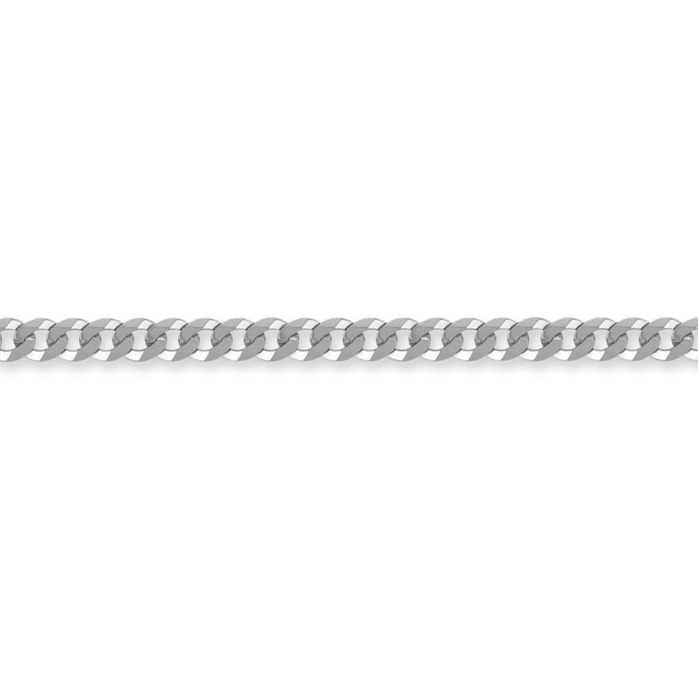 Sterling Silver  4mm Gauge Chain Curb Bracelet 7.5 inch - ACN006B