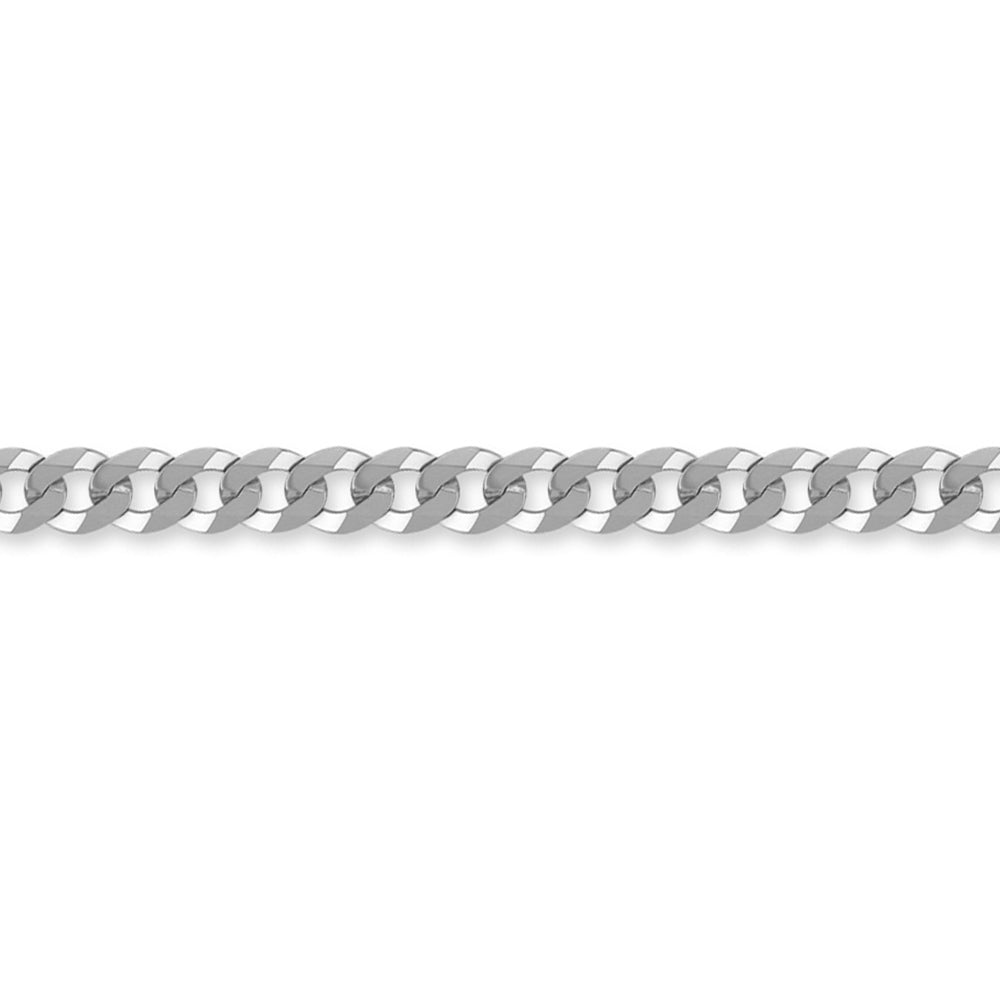 Sterling Silver  6mm Gauge Chain Curb Bracelet 7.5 inch - ACN006D