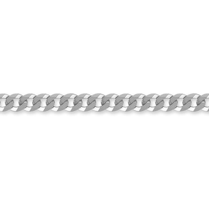 Sterling Silver  6mm Gauge Chain Curb Bracelet 7.5 inch - ACN006D