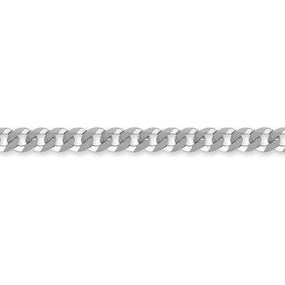 Sterling Silver  6mm Gauge Chain Curb Bracelet 7.5 inch - ACN006D