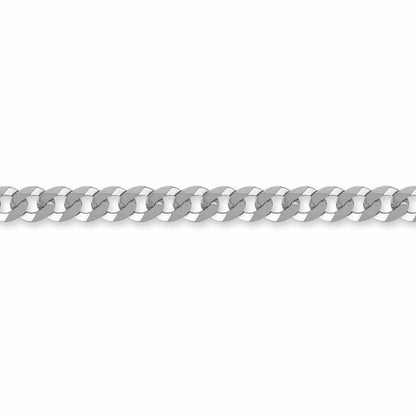 Sterling Silver  6mm Gauge Chain Curb Bracelet 8.5 inch - ACN006D