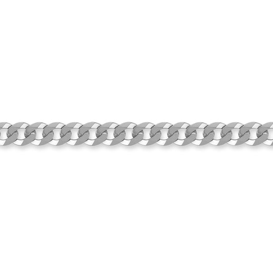 Sterling Silver  6mm Gauge Chain Curb Bracelet 7.5 inch - ACN006D