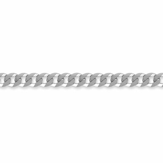 Sterling Silver  6mm Gauge Chain Curb Bracelet 7.5 inch - ACN006D
