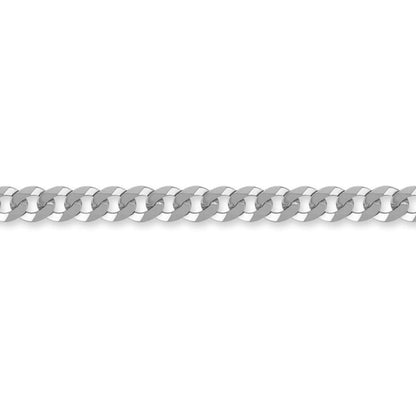 Sterling Silver  6mm Gauge Chain Curb Bracelet 7.5 inch - ACN006D