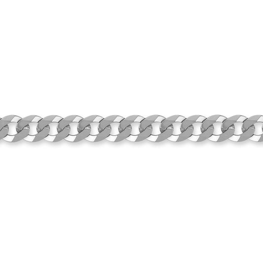 Sterling Silver  7mm Gauge Chain Curb Bracelet 8.5 inch - ACN006E