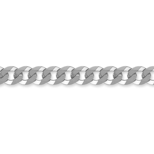 Sterling Silver  8mm Gauge Chain Curb Bracelet 7.5 inch - ACN006F