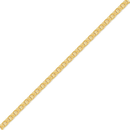 Gold-plated Sterling Silver  6mm Byzantine Bracelet 8.5 inch 21cm - ACN007A-GP