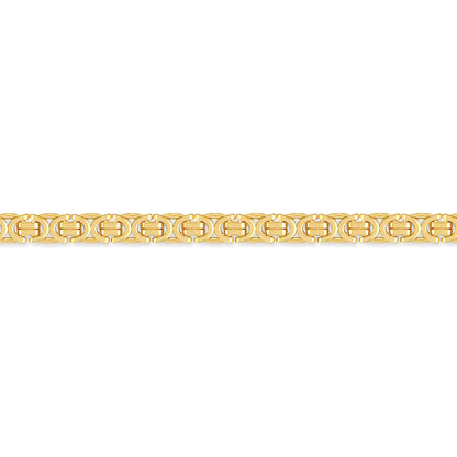Gold-plated Sterling Silver  6mm Byzantine Bracelet 8.5 inch 21cm - ACN007A-GP