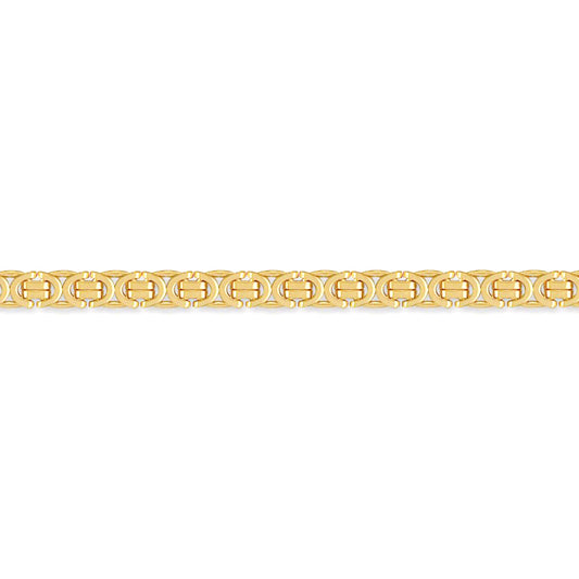 Gold-plated Sterling Silver  6mm Byzantine Bracelet 8.5 inch 21cm - ACN007A-GP