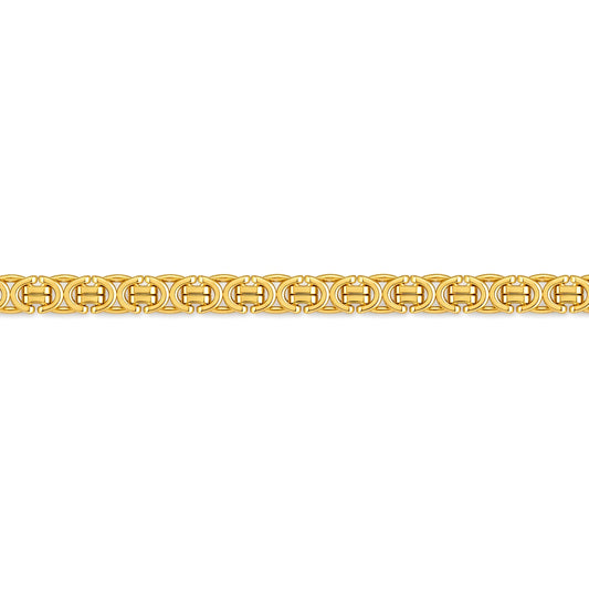 Gold-plated Sterling Silver  6mm Byzantine Bracelet 7.5 inch 19cm - ACN007A-GP